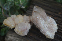 Natural Cascading White Phantom Smokey Quartz Clusters  x 6 From Luena, Congo - Toprock Gemstones and Minerals 