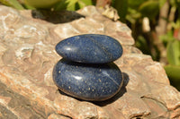 Polished Blue Lazulite Palm Stones  x 12 From Madagascar - TopRock