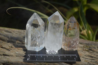 Polished Clear Quartz Crystal Points x 12 From Madagascar