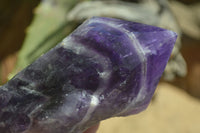 Polished "Witches Hat" Chevron Amethyst Crystals  x 6 From Zambia - Toprock Gemstones and Minerals 