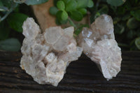 Natural Cascading White Phantom Smokey Quartz Clusters  x 6 From Luena, Congo - Toprock Gemstones and Minerals 