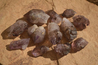 Natural Large Window Amethyst Crystal Specimens  x 12 From Chiredzi, Zimbabwe