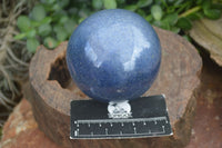 Polished Blue Lazulite Spheres  x 2 From Madagascar - Toprock Gemstones and Minerals 