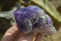 Polished "Witches Hat" Chevron Amethyst Crystals  x 6 From Zambia - Toprock Gemstones and Minerals 