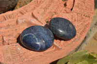 Polished Blue Lazulite Palm Stones  x 12 From Madagascar - TopRock