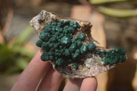 Natural Rare Ball Malachite On Drusy Quartz & Dolomite Specimens x 2 From Congo