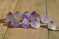 Polished Small Window Amethyst Points x 12 From Ankazobe, Madagascar