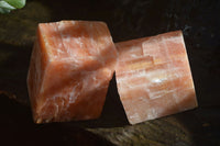 Natural New Sunset Orange Calcite Specimens  x 12 From Spitzkop, Namibia