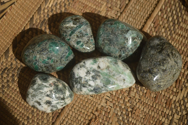 Polished Emerald Mica In Matrix Free Forms x 6 From Mutoko, Zimbabwe