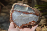 Polished One Side Polished Agate Free Forms  x 2 From Southern Africa