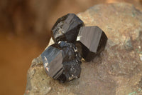 Natural Schorl Black Tourmaline Specimens With Hyalite On Some x 14 From Erongo, Namibia