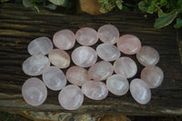 Polished Gemmy Pink Rose Quartz Palm Stones  x 35 From Ambatondrazaka, Madagascar - Toprock Gemstones and Minerals 