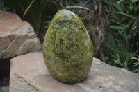 Natural Large Green Opal Standing Free Form  x 1 From Madagascar - Toprock Gemstones and Minerals 