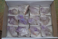 Natural Small Jacaranda Amethyst Specimens  x 12 From Mumbwa, Zambia - Toprock Gemstones and Minerals 