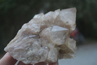 Natural Cascading White Phantom Smokey Quartz Clusters  x 3 From Luena, Congo - Toprock Gemstones and Minerals 