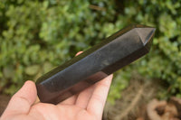 Polished  Black Basalt Points  x 3 From Antsirabe, Madagascar