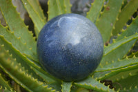 Polished Blue Lazulite Spheres  x 2 From Madagascar - Toprock Gemstones and Minerals 