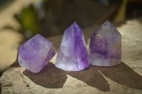 Polished Small Window Amethyst Points x 12 From Ankazobe, Madagascar