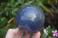 Polished Blue Lazulite Spheres  x 2 From Madagascar - Toprock Gemstones and Minerals 