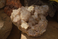 Natural Large Cascading White Phantom Smokey Quartz Cluster x 1 From Luena, Congo