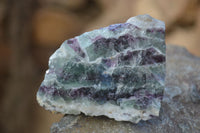 Natural Rough Watermelon Fluorite Cobbed Specimens  x 24 From Uis, Namibia