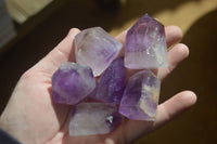 Polished Small Window Amethyst Points x 12 From Ankazobe, Madagascar