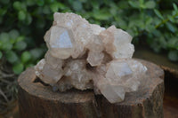 Natural Cascading White Phantom Smokey Quartz Clusters  x 2 From Luena, Congo - Toprock Gemstones and Minerals 