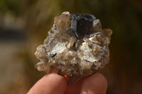 Natural Schorl Black Tourmaline Specimens With Hyalite On Some x 14 From Erongo, Namibia