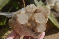 Natural Cascading White Phantom Smokey Quartz Clusters  x 2 From Luena, Congo - Toprock Gemstones and Minerals 