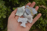 Natural Etched Blue Chalcedony Specimens  x 35 From Nsanje, Malawi