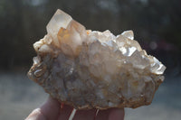 Natural Red Hematoid Quartz Clusters x 3 From Karoi, Zimbabwe