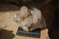 Natural Cascading White Phantom Smokey Quartz Clusters  x 2 From Luena, Congo - Toprock Gemstones and Minerals 