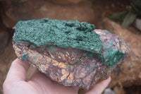 Natural Crystalline Malachite Specimens  x 2 From Congo