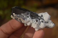 Natural Schorl Black Tourmaline Specimens With Hyalite On Some x 14 From Erongo, Namibia