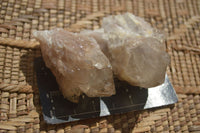 Natural Cascading White Phantom Smokey Quartz Crystal Clusters  x 13 From Luena, Congo - Toprock Gemstones and Minerals 