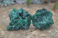 Natural Chatoyant Silky Malachite Specimens  x 6 From Kasompe, Congo - Toprock Gemstones and Minerals 