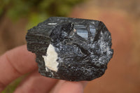 Natural Schorl Black Tourmaline Specimens With Hyalite On Some x 14 From Erongo, Namibia