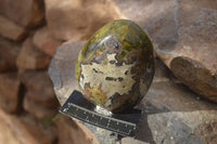 Polished Green Opal Standing Free Forms  x 2 From Madagascar