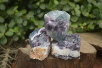 Natural Rough Watermelon Fluorite Cobbed Specimens  x 24 From Uis, Namibia