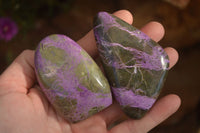 Polished  Stichtite & Serpentine Standing Free Forms x 6 From Barberton, South Africa