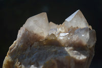 Natural Cascading White Phantom Smokey Quartz Clusters  x 2 From Luena, Congo - Toprock Gemstones and Minerals 