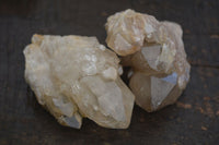 Natural Cascading White Phantom Smokey Quartz Crystal Clusters  x 13 From Luena, Congo - Toprock Gemstones and Minerals 