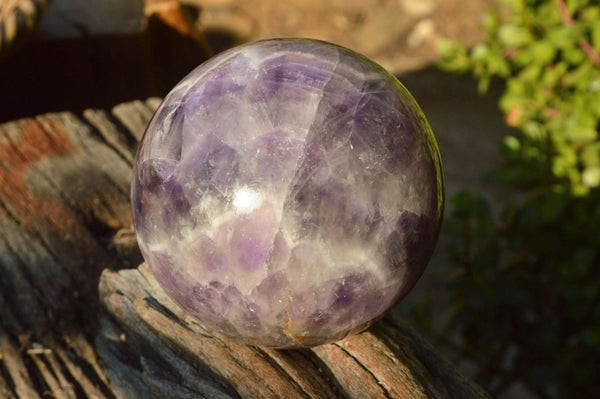 Polished Dream Flower Amethyst Spheres x 2 From Madagascar - TopRock