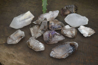 Natural Mixed Window Brandberg Quartz Crystals x 12 From Brandberg, Namibia