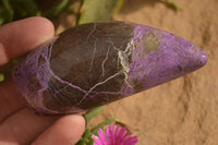 Polished  Stichtite & Serpentine Standing Free Forms x 6 From Barberton, South Africa