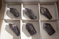 Polished Dark Purple Amethyst Points x 6 From Zambia