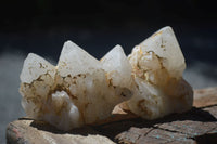 Natural "Cathedral Window" Cascading Quartz Specimens  x 7 From Madagascar - Toprock Gemstones and Minerals 