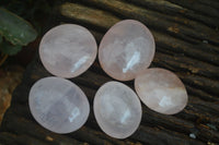 Polished Gemmy Pink Rose Quartz Palm Stones  x 35 From Ambatondrazaka, Madagascar - Toprock Gemstones and Minerals 