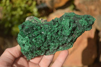 Natural Chatoyant Silky Malachite Specimens  x 3 From Congo - Toprock Gemstones and Minerals 