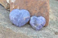 Polished Mixed Colour Intensity Purple Mica Lepidolite Hearts  x 6 From Madagascar - TopRock